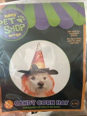 Rubie's Pet Shop Boutique Candy Corn Sequin Hat - Orange & Black